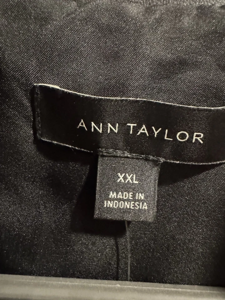 Ann Taylor, Imitación Cuero, Chaqueta Doble Pecho, 2xl Foto 4 de 4
