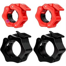 Olympic Barbell Collars Pair 2" Quick Release Locking Bar Clips for Gym Training