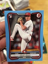 💎 Chase Burns Blue Paper /499 2026 Bowman – Reds Elite Pitching Prospect 🔥