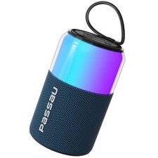 Portable Bluetooth Speaker with Lights Show, 15W Loud Clear Sound, White Elep...