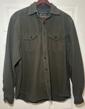 Grizzly Mountain Sz XL Button Up Flannel Chamois Cotton Green Shirt Mens