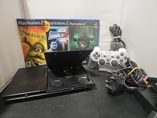 Sony PlayStation 2 Slim SCPH-75003 Full Setup & Games STRONG LASER!