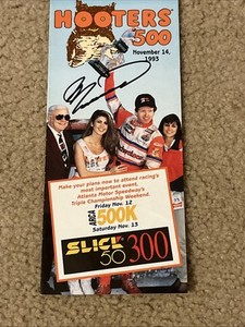 Bill Elliott 1995 Signed Atlanta Motor Speedway Hooters 500 Brochure