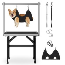 niffgaff Dog Grooming Table with Arm, Hammock  Nooses, 30" H Foldable Heavy ...