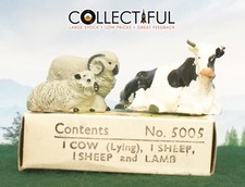 BRITAINS 5005 - COW AND SHEEP - FARM ANIMALS - LEAD FIGURES - IN BOX   