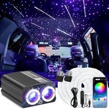 Auto RGBW LED 4 Meter Sternenhimmel Twinkle Meteor Lichtfaser 1200X Glasfaser DE