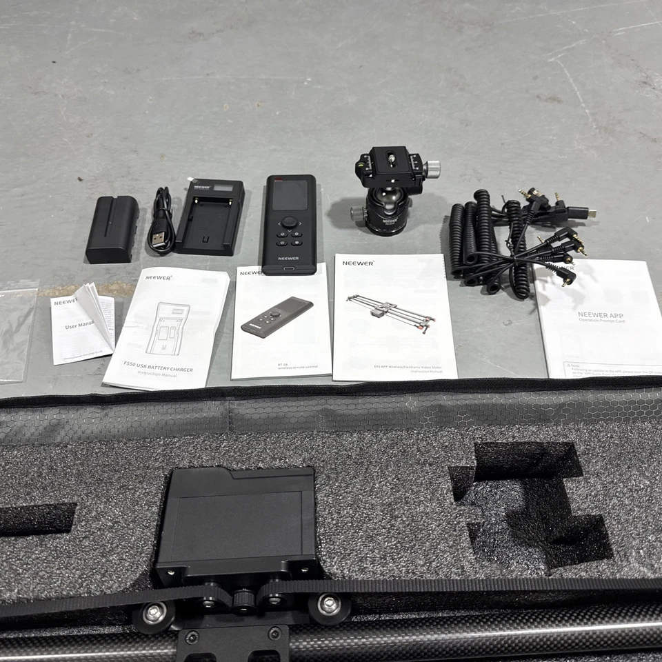 NEEWER 47.2"" Aplicación Control Inalámbrico Cámara Motorizada Deslizante Dolly Rail Deslizante Foto 3 de 4