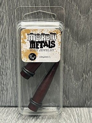 Morbid Metals Organic Wood Ear Tapers 7/16'' Gauge Stretching Plugs Dark Wood