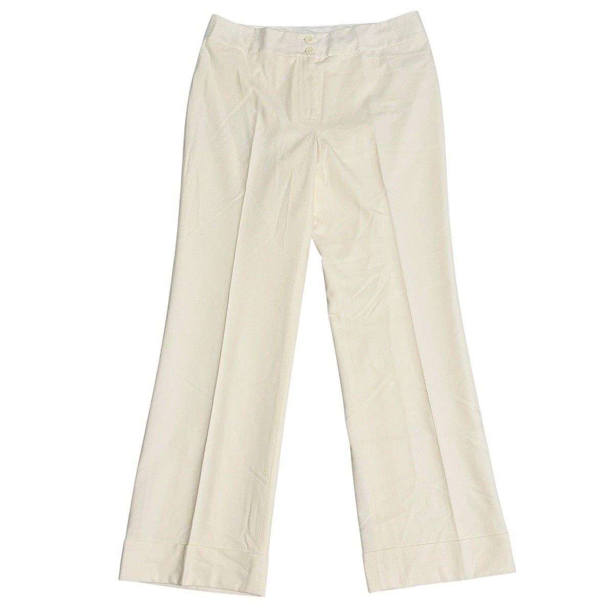 sachin and babi light blue dress Vintage Casual Corner Winter White Dress Pants Sz 12 Cuffed Lined