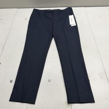 Calvin Klein Dress Pants Mens 38x32 Blue Slim Fit Stretch Microfiber Skinny Leg