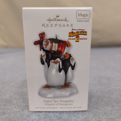 Hallmark Keepsake Super Spy Penguins of Madagascar Christmas Ornament Magic 2010