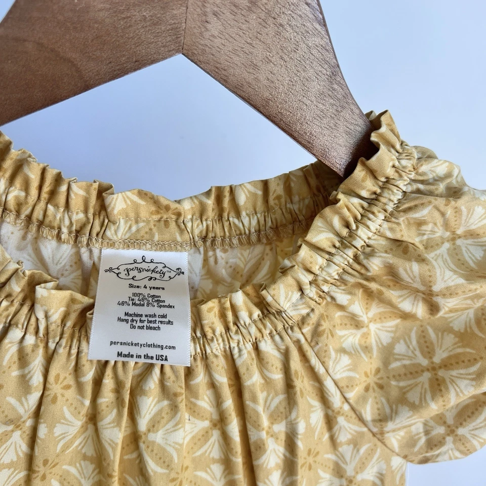 NWT Persnickety Lemon Tress Farmers Market Apron Dress Girls Size 4 - Image 3 of 4