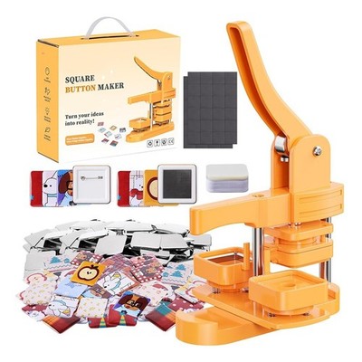 55mm/1.97''  Square Button Maker Badge Button Press Machine DIY Fridge Magnet Pin
