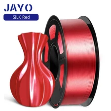 JAYO Red SILK PLA+ 3D Printer Filament 1.75MM 1.1KG Shiny Finish Good Adhesion