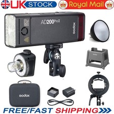 GODOX AD200ProII TTL Strobe Flash with Reflector S2 Bracket AD200Pro-PC Case