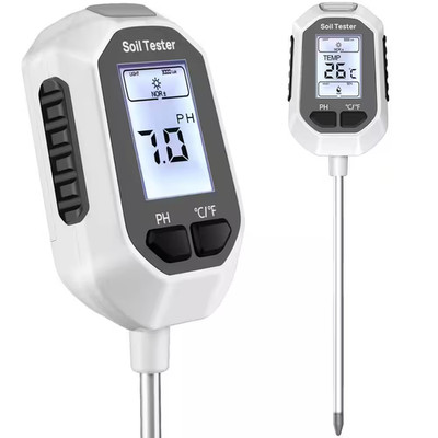 4 in 1 Soil Test Meter with Temperature, Moisture, PH Meter, Sunlight Intensity