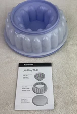 Vintage Tupperware Jello Mold 3 Piece Ice Ring RARE Purple