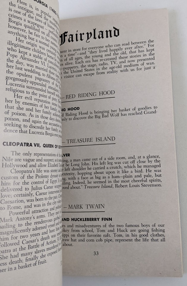 1978 Wax Museum Fishermans Wharf San Francisco CA VTG Souviner Guide