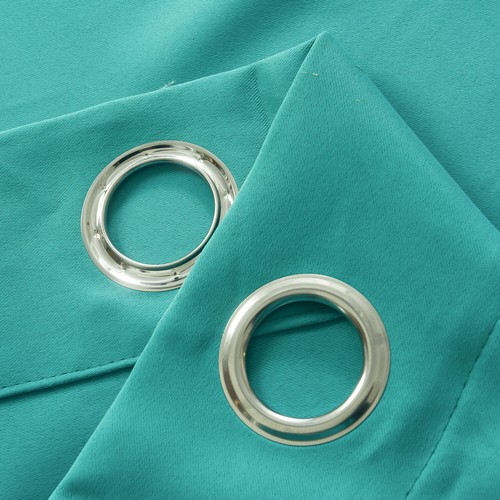 ROOEE Insulated Heavy Thick Blackout Curtains Eyelet Ring Top Pair Panel Curtain - Picture 30 of 80