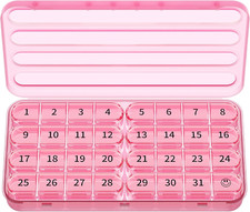Monthly Pill Organizer 1 Time a Day, 30 Day Pill Box Organizer Once a Day, On...