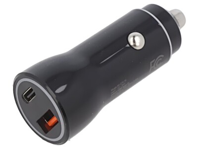 AK-CH-16 KFZ-Netzteil USB A-Buchse,USB C-Buchse Sp.Strom: 12-24VDC AKYGA