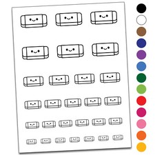 Juego de borrador Kawaii Jumbo para maestros escuela tatuaje temporal resistente al agua