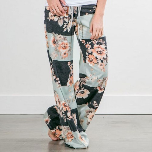Damen Floral Palazzo Hose weit ausgestellte Bein Leggings Hose NEU Plus Größe - Bild 22 von 31
