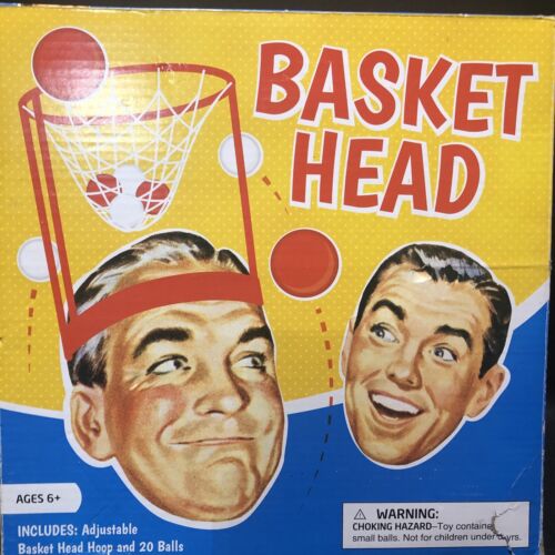 Basket Head Hat Headband Hoops Party Game Teacher School Basketball with15 Balls