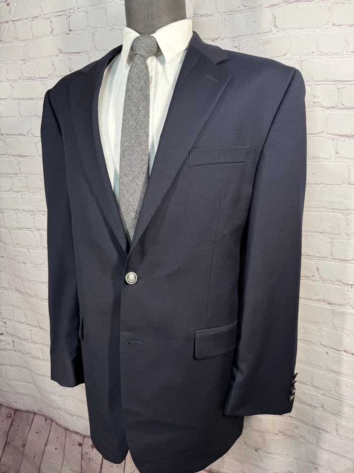 Abrigo Blazer Chaqueta MICHAEL KORS Para Hombres Azul Marino ATHLETIC FIT Lana Deportivo TALLA 42L Foto 2 de 4