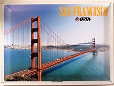 Metallplatte SAN FRANCISCO GOLDEN GATE 40 X 30 CM