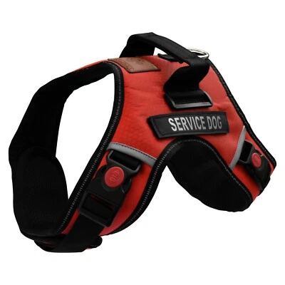 Albcorp Reflective Service Dog Vest Harness, with Hook & Loop Removable Patches