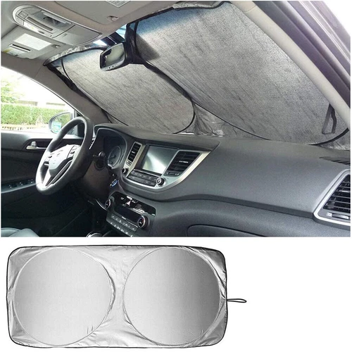 75''x 35'' Universal Folding Front Rear Car Window Sun Shade Auto Visor Cover - Picture 8 of 12