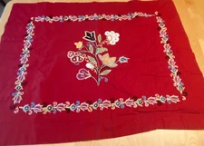 POTTERY BARN EMBROIDERED FLORAL LINEN BLEND KING SHAM 