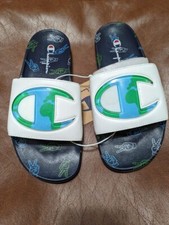 CHAMPION IPO SLIDE SANDALS COME TOGETHER   MEN'S SIZE 10  NAVY  CP101498M
