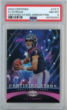 C.J. CJ Stroud 2023 Panini Certified Stars Mirror Pink #CS /199 RC Rookie PSA 8