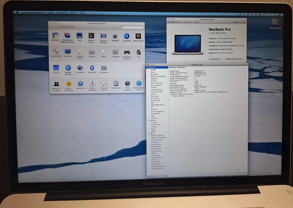 Apple MacVook Pro 17 Zoll 500GB 2.8 GHz Intel Core 2 Duo 4GB - Bild 3 von 4