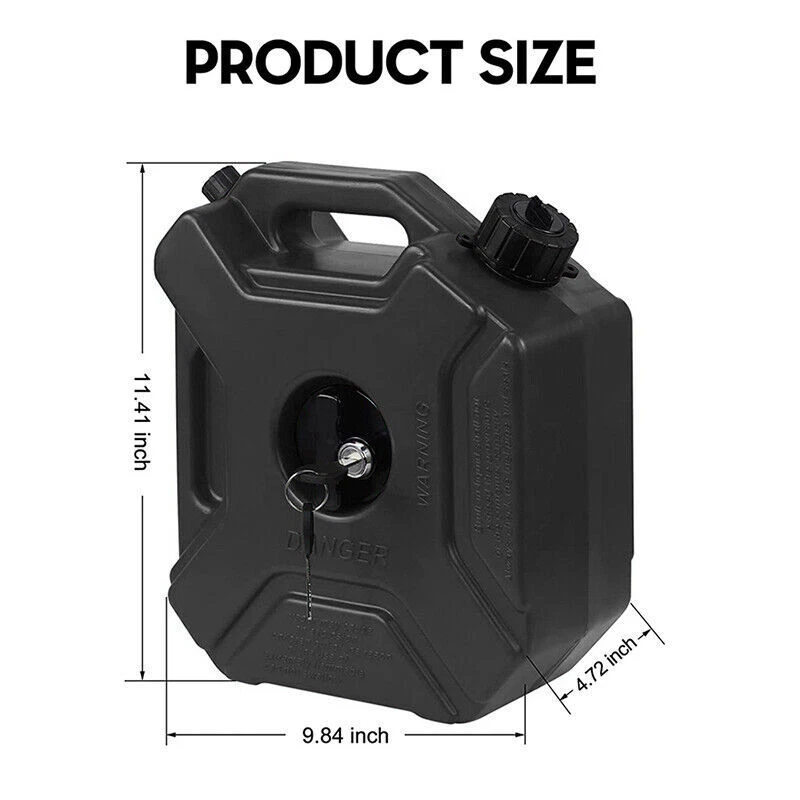5L Gas Fuel Tank Gas Can Oil Storage Can For ATV UTV Gokart Motorcycle Car SUV — 第 2/4 张图片