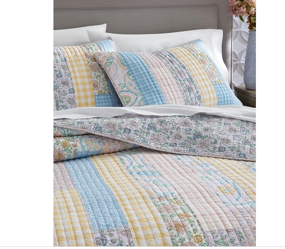 ¡Liquidación! Edredón Charter Club Spring Gingham Patchwork, King, Foto 2 de 4