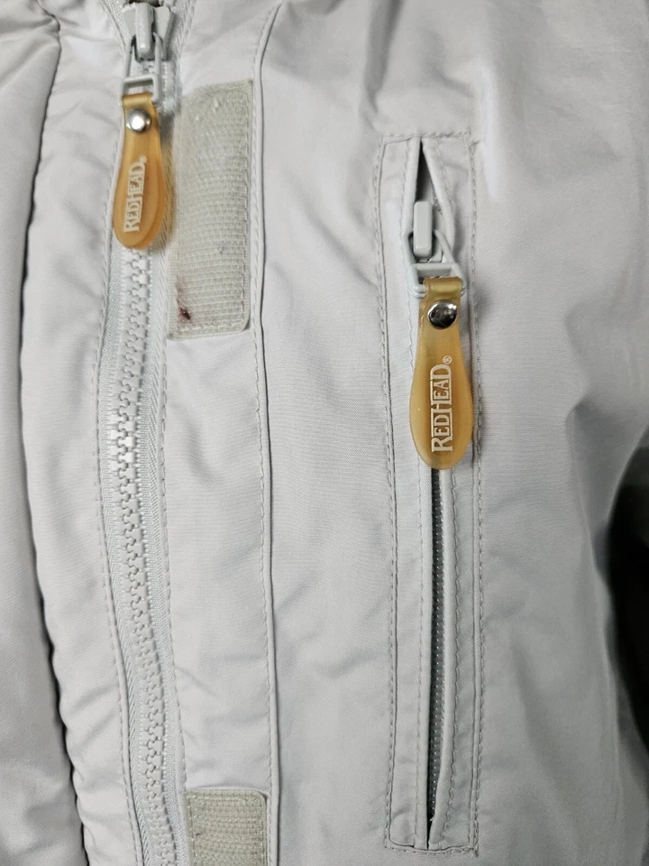 Chaqueta Pelirroja Para Ella Todo Clima/Lluvia con Capucha~Talla Grande~Cierre de Cremallera~ Foto 3 de 4