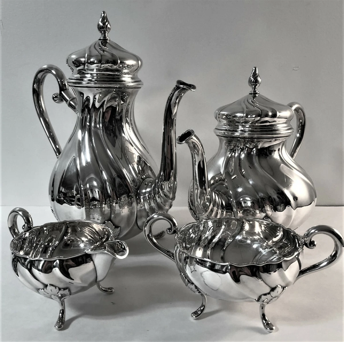 Sterling silver coffee and tea best sale set