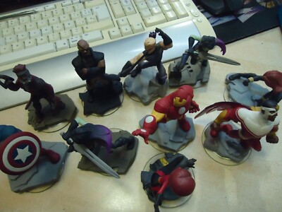 Infinity Marvel Figures Lot of Ten Captain America, Iron Man etc From Spain