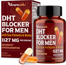 DHT Blocker for Men  Hair Growth Supplement with Saw Palmetto  Biotin - Hai...