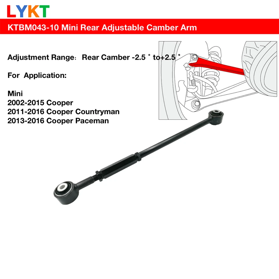 LYKT 2pcs Adjustable Rear Camber Arms for Mini Cooper 、Countryman 、Paceman - Image 2 of 4