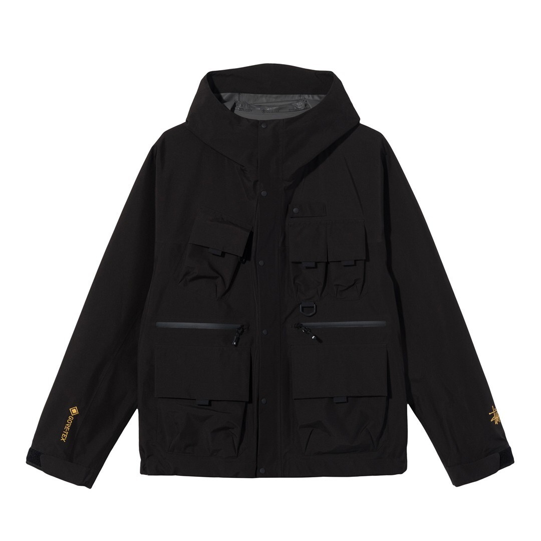Stussy X Gore-Tex Wading Shell Solid Jacket Black Size Medium | eBay