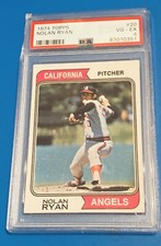 1974 TOPPS BASEBALL #20 HOF NOLAN RYAN ANGELS PSA 4 VG/EX  CERT # 67010351