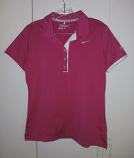 NIKE GOLF DEUTSCHE BANK CHAMPIONSHIP SS POLO SHIRT-M-POLY/SPAND.-WORN 1