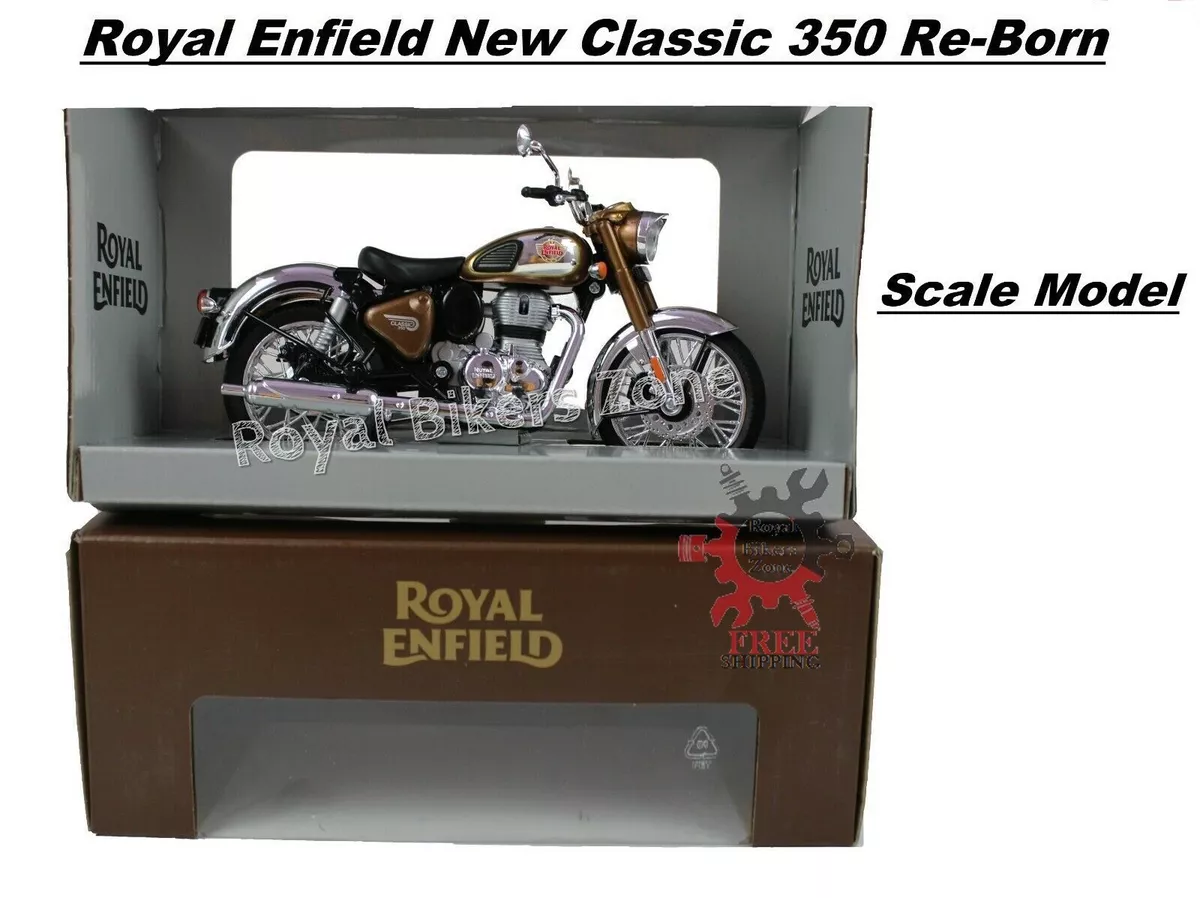 ROYAL ENFIELD NEW CLASSIC 350 Re Born CHROME BRONZE SCALE MODEL