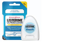 Listerine Ultraclean Dental Floss - Mint Flavored, Waxed 72/Pk. Shred-resistant