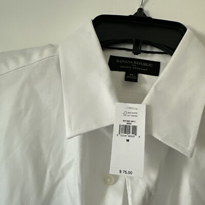 BANANA REPUBLIC Athletic-Fit No Iron Dress Shirt Men's Size M White $ Retail 70 | eBay BANANA REPUBLIC Athletic-Fit No Iron Dress Shirt Men's Size M White $ Retail 70 | eBay