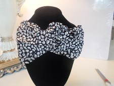 Set of 3 Women's Head Wraps Multicolor with Stretch Black Lace